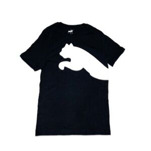 PUMA Black Men’s Oversized Logo T-Shirt
